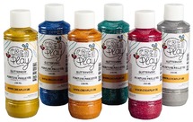 Verf - glitterverf - Creaplay - 6 x 250 ml - set van 6 assorti