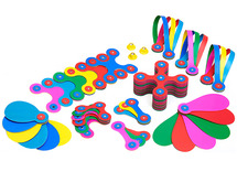 Constructie - magnetische blokken - Clixo - set van 60