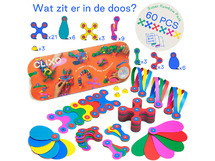 CONSTRUCTIE - MAGNETISCHE BLOKKKEN - CLIXO - SET VAN 60