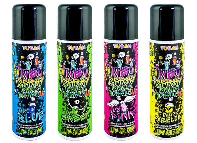 Krijt - Tuban - Krijtspray Neon - Set Van 4