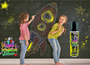 Krijt - tuban - krijtspray neon - set van 4