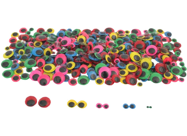 Wiebeloogjes - Zelfklevend - Gekleurd - Klaspak - 600 Assorti