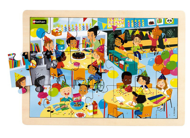 Puzzelset-feest Op School