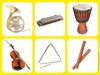 Geluidenlotto-muziekinstrumenten
