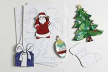 Karton-Decokarto N-Kerstmis