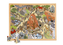 Themapuzzel - de dierentuin - 36 stukjes - hout - per stuk