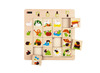 Puzzel - inlegpuzzel - ruimtelijke herkenning - konijn, kikker, egel, lieveheersbeestje - 16 stukjes - hout - per stuk