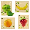Houten puzzels - mijn eerste fruit - set van 4