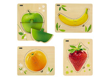 Houten Puzzels - Mijn Eerste Fruit - Set Van 4