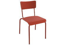 Stoel - College - Unikleur - Vierpoot - 38 cm - rood - per stuk