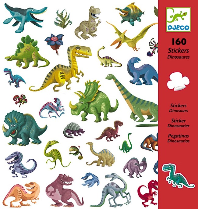 Stickers - Djeco Dinosaures - Dinosaurussen - Set Van 160