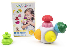 EERSTE SPEELGOED - LALABOOM - KUBUS MET KRALEN - SET VAN 9