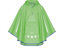 Op stap - regenponcho - reflectie - per stuk - groen, mt s (3-4 j.) - leverbaar in 2 maten en 3 kleuren