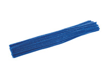 Chenille - 30,5 x 0,4 cm - blauw - set van 100