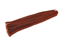 Chenille - 30,5 x 0,4 cm - bruin - set van 100