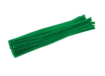 Chenille - 30,5 x 0,4 cm - groen - set van 100