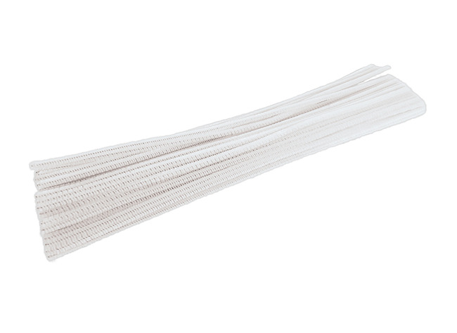 Chenilledraad - 30,5 Cm X 6 Mm - Wit - Set Van 100