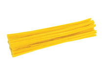 Chenille - 30,5 x 0,4 cm - geel - set van 100