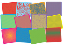 Krasplaten - karton - pop art -  12 assortiment