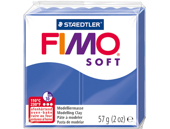 Boetseerklei - Staedtler Fimo Soft - Boetseren - 57 G - Briljantblauw - Per Stuk