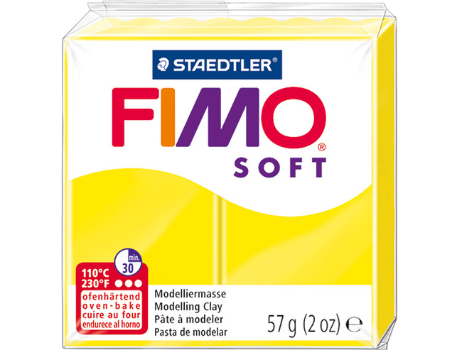 Boetseerklei - Staedtler Fimo Soft - Boetseren - 57 G - Limoengeel - Per Stuk
