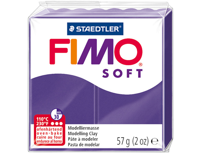 Boetseerklei - Staedtler Fimo Soft - Boetseren - 57 G - Pruim - Per Stuk