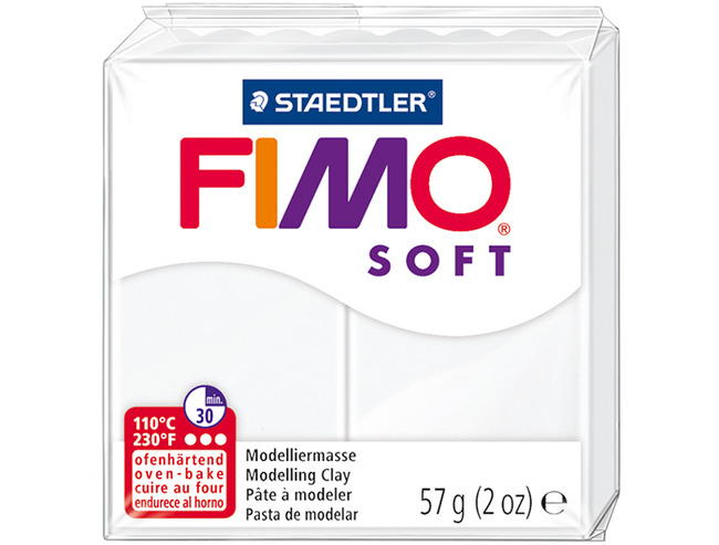 Boetseerklei - Staedtler Fimo Soft - Boetseren - 57 G - Wit - Per Stuk