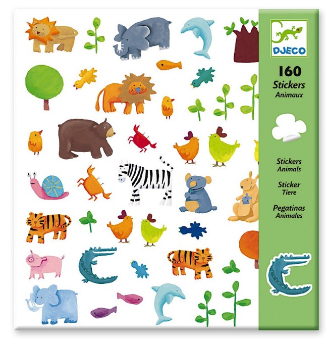 Stickers - Djeco Animaux - Dieren - Set Van 160
