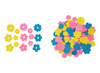 Knutselrubber - stickers - glitter bloemen - 120 assorti