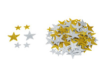 Knutselrubber - stickers - glitter sterren - 100 assorti
