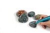 Decoratiemateriaal - stenen - 30-50 mm - overschilderbaar - set van 5