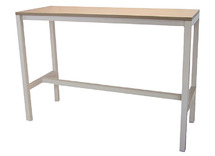 Tafel - Toogtafel - Metalen Onderstel - 180 cm x 80 cm x 90 cm - onderstel ral 1033 (donkergeel) - blad beuk - per stuk