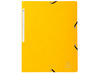 Mappen - elastomap - Exacompta - A4 - karton - zonder kleppen - geel - per stuk