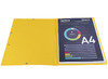 Mappen - elastomap - Exacompta - A4 - karton - zonder kleppen - geel - per stuk