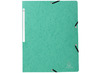 Mappen - elastomap - Exacompta - A4 - karton - zonder kleppen - groen - per stuk