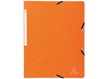 Mappen - elastomap - Exacompta - A4 - karton - zonder kleppen - 23 x 31 cm - oranje - per stuk