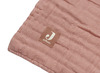 Deken - Jollein Wrinkled - 75 x 100 cm - inbakeren - rosewood - per stuk