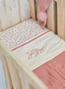 Deken - Jollein Wrinkled - 75 x 100 cm - inbakeren - rosewood - per stuk