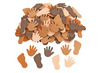Stickers - foam - handen en voeten - huidskleur - set van 200 assorti