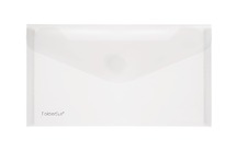 Enveloptas - C5/6 - transparant - met velcro-sluiting - wit - set van 10