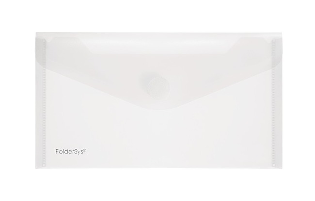 Enveloptas - C5/6 - Transparant - Met Velcro-sluiting - Wit - Set Van 10
