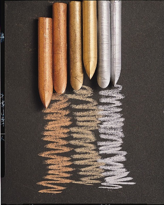 Waskrijt - Scola - Metaalkleur - Metallic - Set Van 12 Assorti