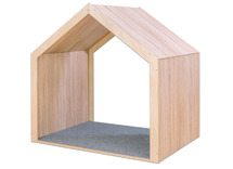 Speelhuis - Hout - houten zijpanelen, grijze mat - Educasa