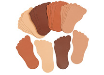 Creapapier - color me - voeten - set van 24