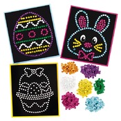 Pasen - Glitter Paaskaarten 5 Ass