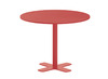 Tafel - Centrale Voet - Kruisvoet - 90 cm x 90 cm x 76 cm - onderstel rood - blad rood - per stuk