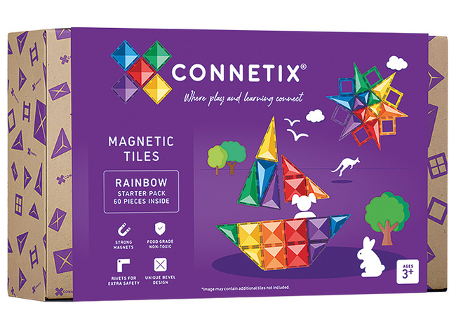 Bouwset - Connetix - Starter Pack - Magnetisch - Bouwblokken - Constructie - Set Van 62 Assorti