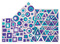Stickers - Holografisch - Oceane - Set Van 266