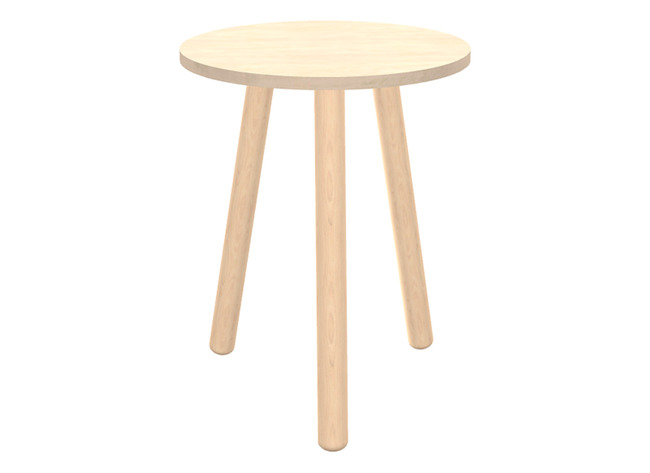 Tafel - Bijzettafel - Ultra - 57 X 45 Cm - Polar Birch - Per Stuk