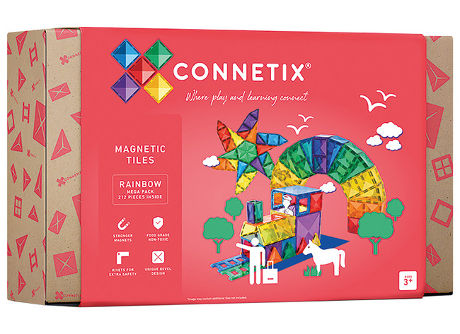 Bouwset - Connetix - Mega Pack - Magnetisch - Bouwblokken - Constructie - Set Van 212 Assorti